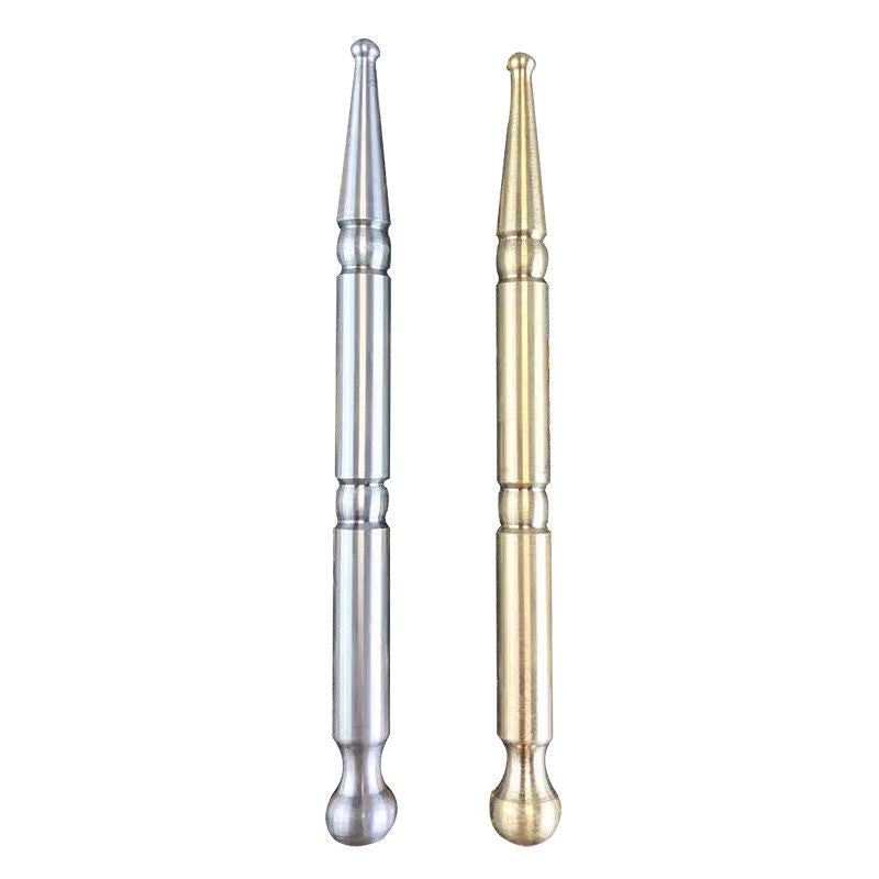 Stainless steel acupuncture bar eye facial Meridian acupuncture point foot acupuncture pen massage board double-headed massage stick - image 1