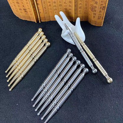Stainless steel acupuncture bar eye facial Meridian acupuncture point foot acupuncture pen massage board double-headed massage stick - image 3