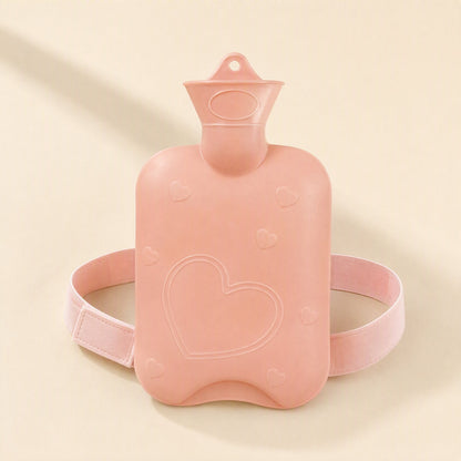 High-density PVC water injection hot water bag with gray Kaola belt and plaid cloth cover - view 4