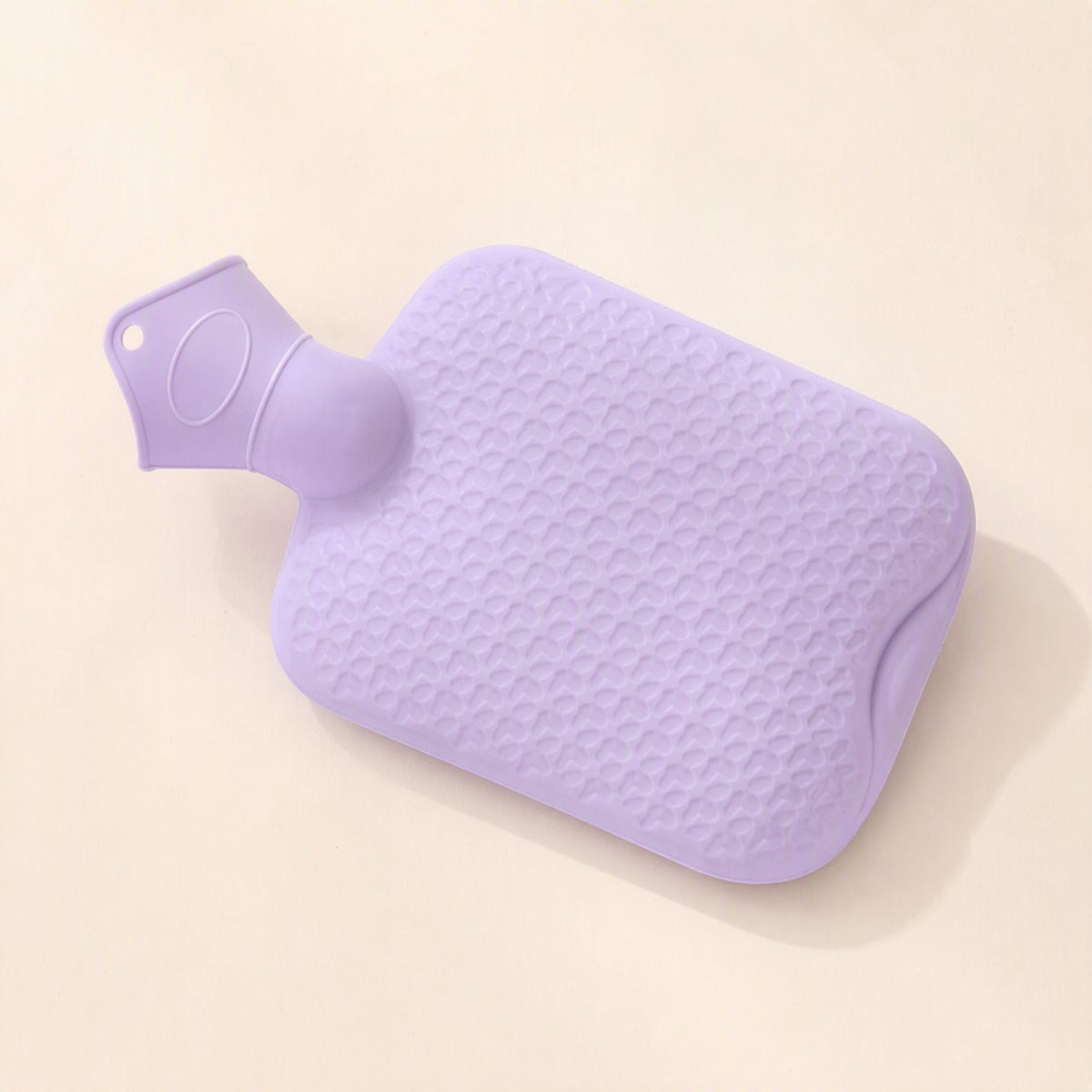 High-density PVC water injection hot water bag with gray Kaola belt and plaid cloth cover - view 5