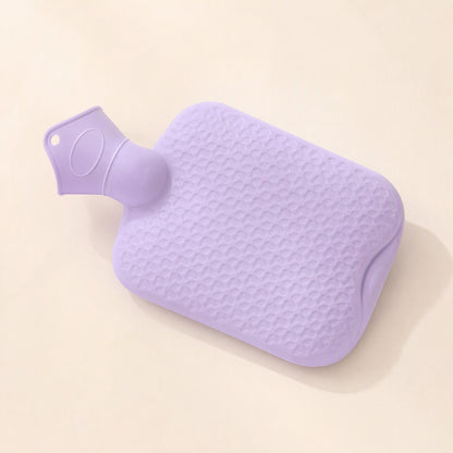High-density PVC water injection hot water bag with gray Kaola belt and plaid cloth cover - view 5