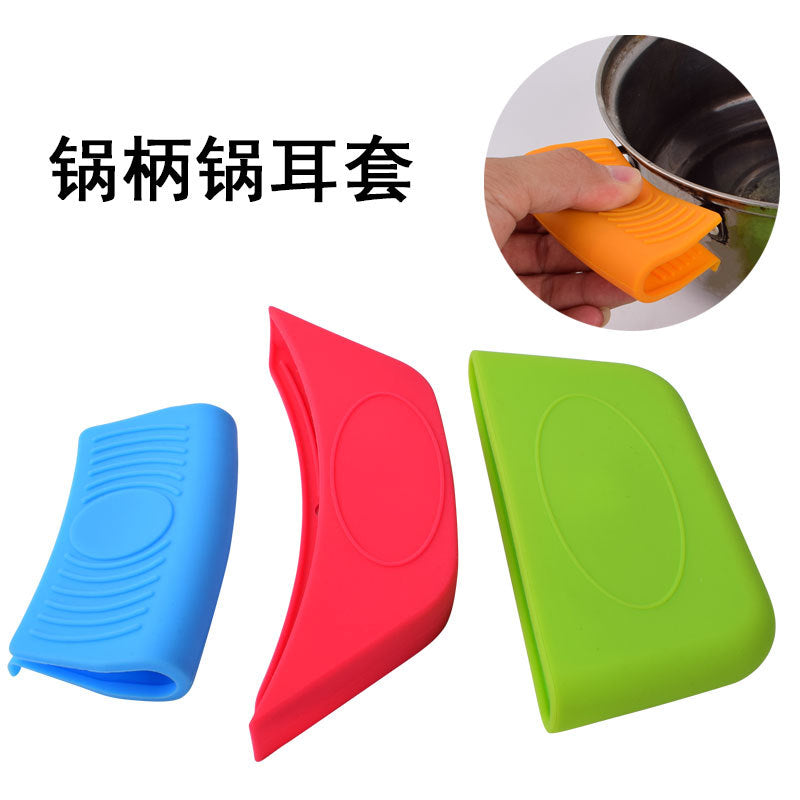 Silicone Heat Insulated Pot Ear Cover Non-slip High Temperature Resistant Cooking Pot Silicone Anti-scalding Pot Ear Cover Anti-scalding Pot Handle Gloves - image 1