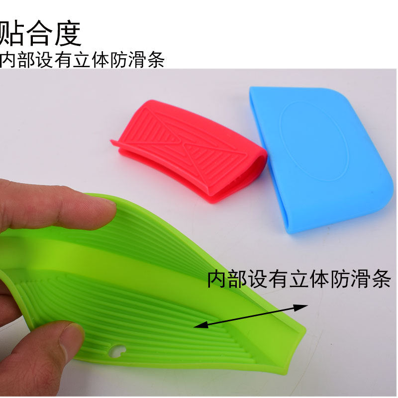 Silicone Heat Insulated Pot Ear Cover Non-slip High Temperature Resistant Cooking Pot Silicone Anti-scalding Pot Ear Cover Anti-scalding Pot Handle Gloves - image 3