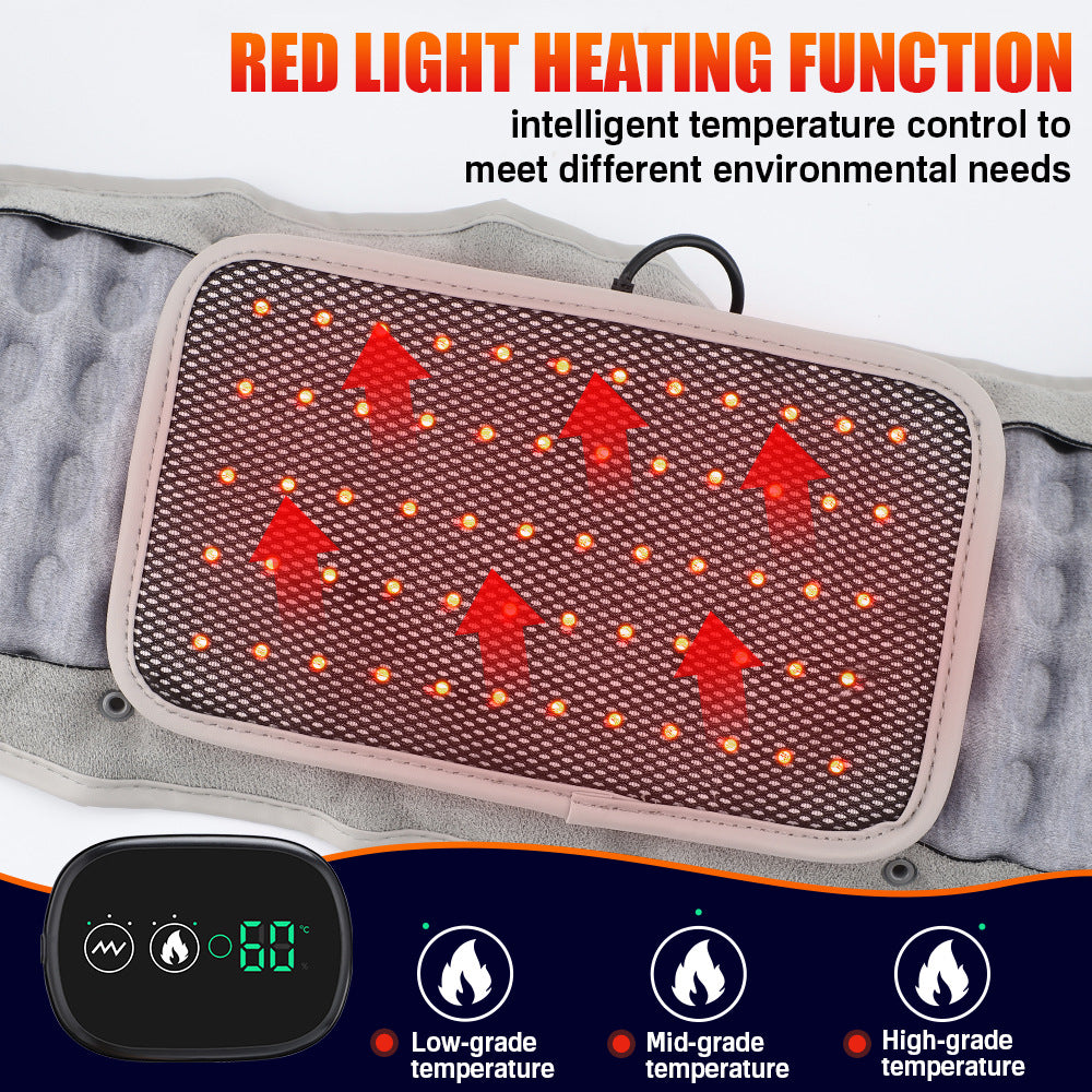 Controller-Type Inflatable Electric Heating Waist Belt with Fixed Waist Support, Vibration Massage, Warmth, Heating, and Red Light Therapy - image 3