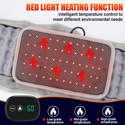 Controller-Type Inflatable Electric Heating Waist Belt with Fixed Waist Support, Vibration Massage, Warmth, Heating, and Red Light Therapy - image 3