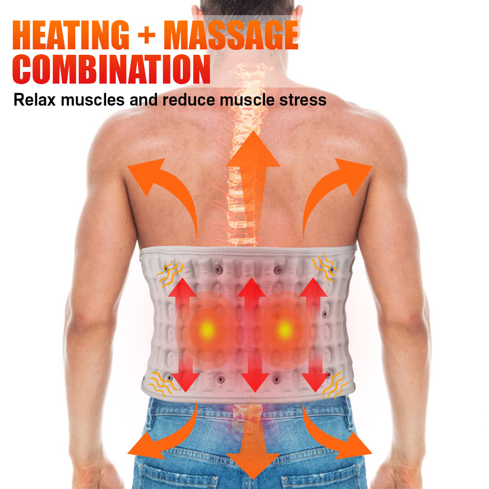 Controller-Type Inflatable Electric Heating Waist Belt with Fixed Waist Support, Vibration Massage, Warmth, Heating, and Red Light Therapy - image 4