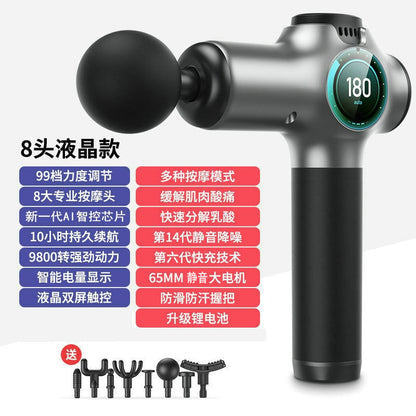 Cross-border fascia gun massager home fitness professional smart massage gun LCD screen electric mini fascia gun - image 3