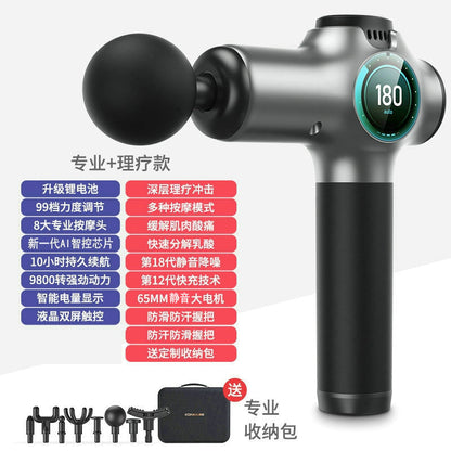 Cross-border fascia gun massager home fitness professional smart massage gun LCD screen electric mini fascia gun - image 4