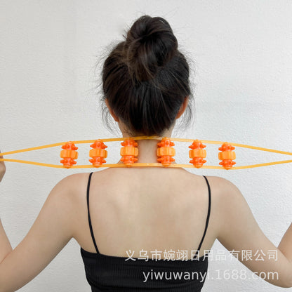 Ball Back Strip Massager 12 Wheels 18 Wheels 24 Wheels Manual Roller Back Puller Cervical Spine Lumbar Leg Massage Strip - image 4