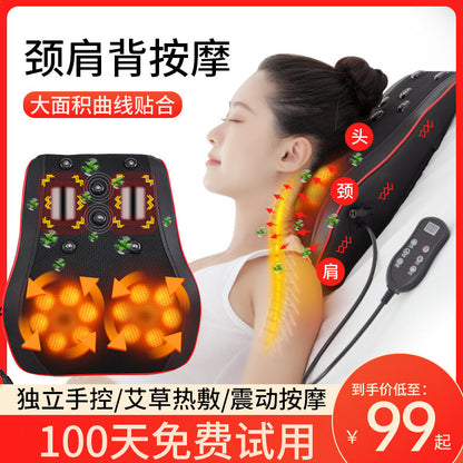 Lumbar Massage Cushion, Waist Massage Pillow, Cervical Spine and Back Massager, Vibration Heating Device for Car and Home Use - image 4