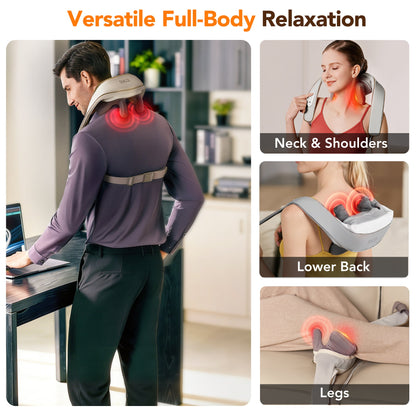 SKG H5 Mini Cordless Shiatsu Neck and Shoulder Massager with Heat