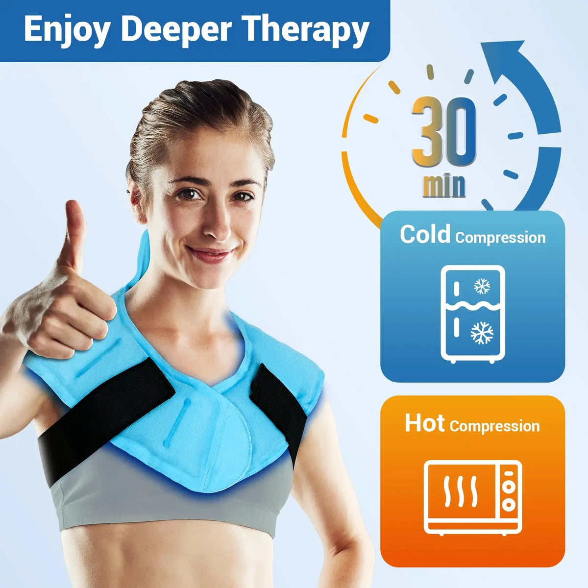 Hot and Cold Gel Pack Wrap For Neck & Shoulder