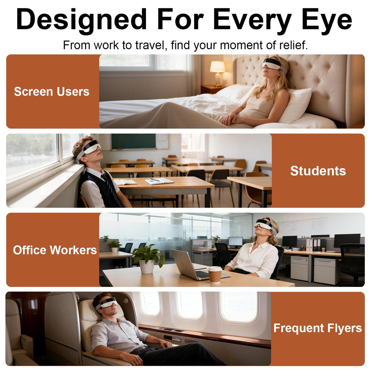 Eye Massager With Heat-Bluetooth Music Smart Eye Mask For Relax Eye Reduce…