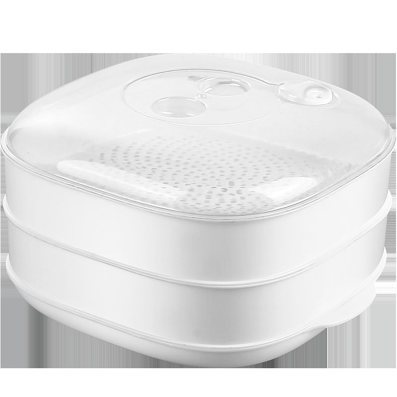 Microwave oven steamer office food steamed bread heating with lid plastic steamer utensils steamer cloth multi-layer steamer - image 5