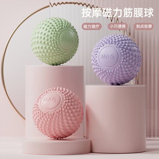 Fascia ball foot massage ball yoga muscle relaxation foot hedgehog ball yoga magnetic fitness ball foot arch peanut ball - image 1