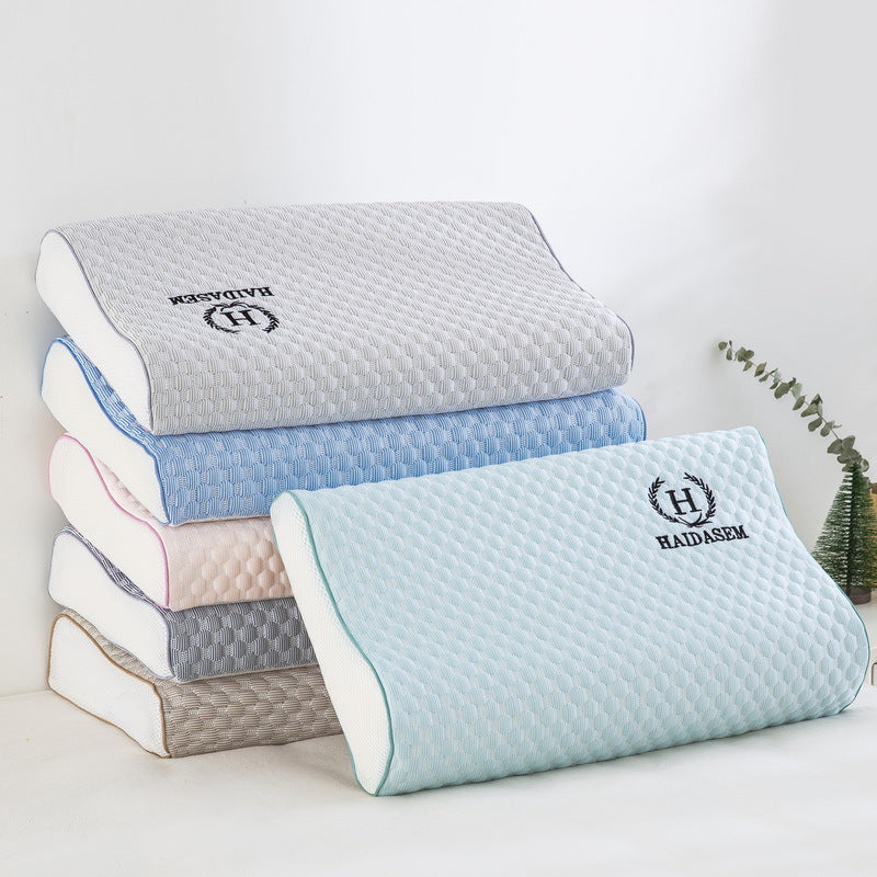 Wholesale Summer Cooling Latex Pillowcase Massage Beanie Memory Pillow Pillowcase Summer Single Ice Silk Cooling Pillowcase - image 2