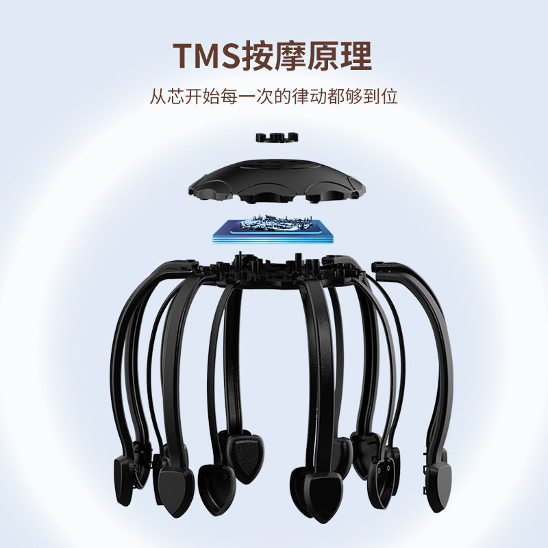 Head Massager Octopus Electric Massager Scalp Relaxation Dredging Vibration Stress Relief Artifact Multifunctional Wholesale - image 2