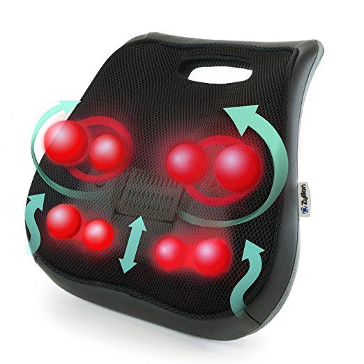 ZMA24BK Shiatsu Lumbar Support Cushion Massager with Heat