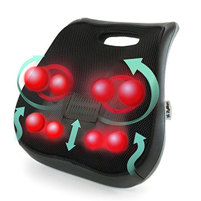 ZMA24BK Shiatsu Lumbar Support Cushion Massager with Heat