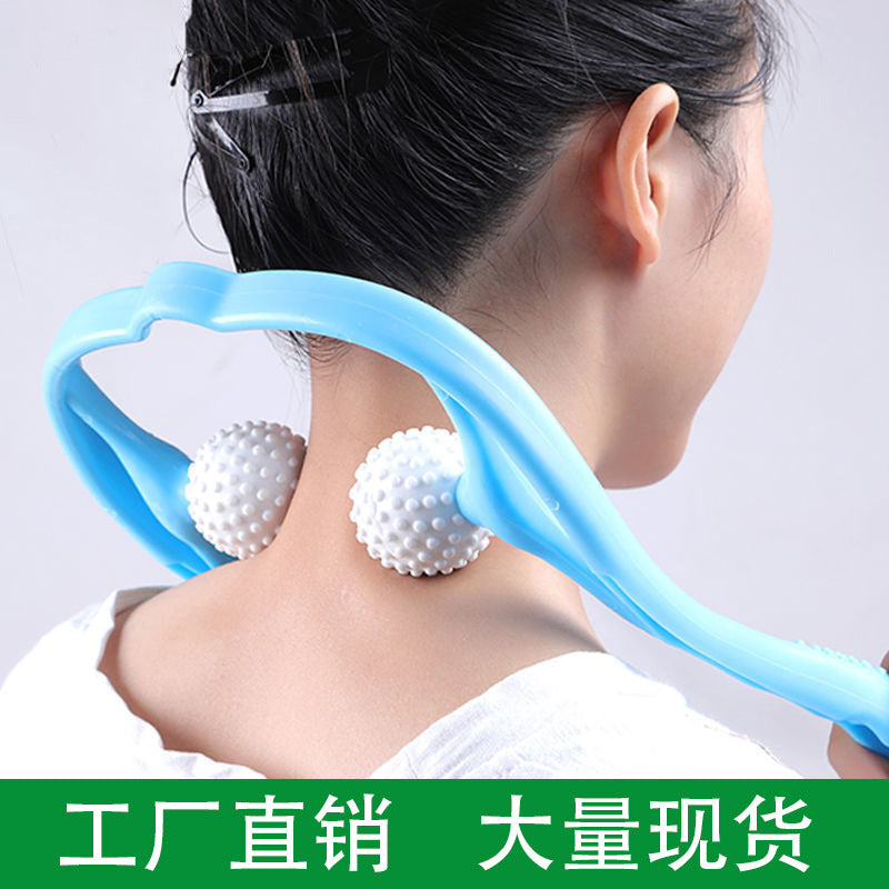 Explosive manual cervical vertebra massager neck shoulder neck roller Meridian clip neck handheld cervical vertebra massage small artifact - image 1