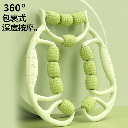 Cross-Border Circular Leg-Clamping Calf Massage Roller with 12 Wheels, Circular Auxiliary Slimming Leg Muscle Stretching and Relaxation Massage Equipment - image 1