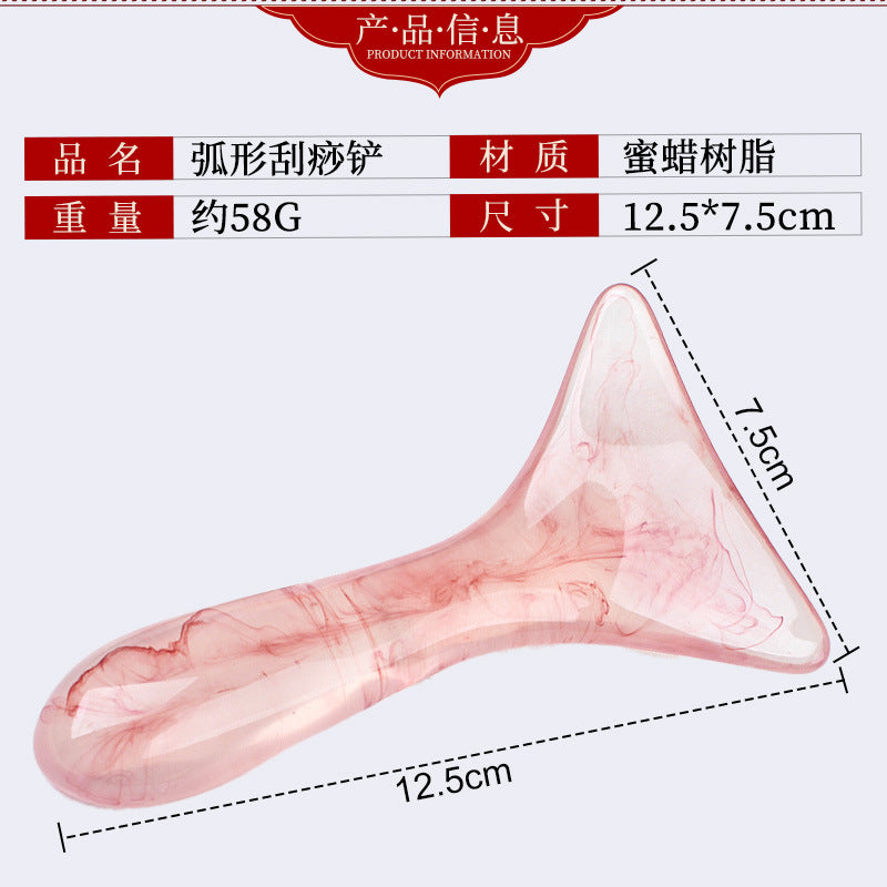 Resin arc scraping shovel cervical vertebra massager board back legs shoulder neck face meridians dredge tendon rolling body universal - image 4