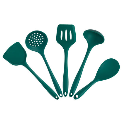 Silicone spatula food grade high temperature resistant non-stick pan special anti-scald heat insulation spatula household soup colander kitchenware suit - image 5