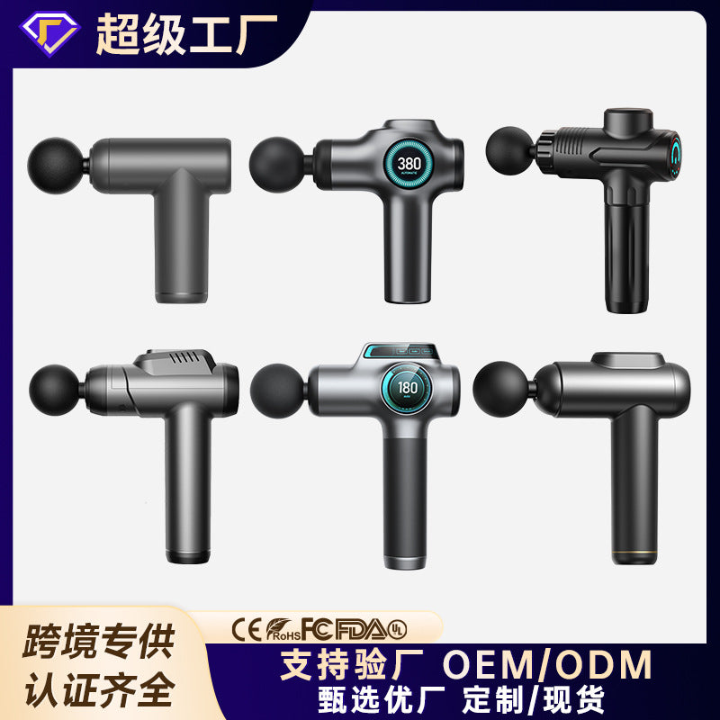 Cross-Border Fascia Gun Amazon Fitness Muscle Relaxation Massager Mini Pocket Fascia Massage Gun Factory Customization - image 1