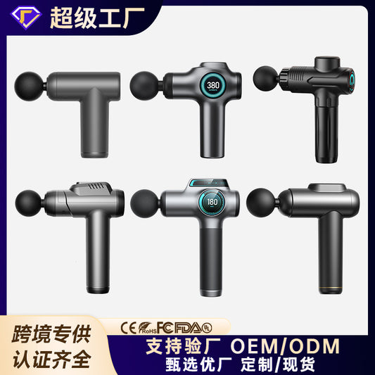 Cross-Border Fascia Gun Amazon Fitness Muscle Relaxation Massager Mini Pocket Fascia Massage Gun Factory Customization - image 1