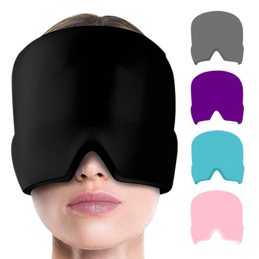 Cross-Border Hot-Selling Hydrogel Ice Compress Head Cover, Cooling Hot and Cold Compress Headgear, Stretchable Physiotherapy Care Eye Mask - image 1