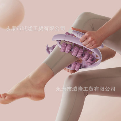 2026 New Model Yoga Wheel Ring-Shaped Leg Roller Deep Muscle Relaxation Massage Equipment Fitness Exercise Aid - image 4
