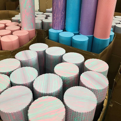Hongjiake fitness massage shaft EVA material camouflage solid foam shaft press calf yoga column factory in stock wholesale - image 3