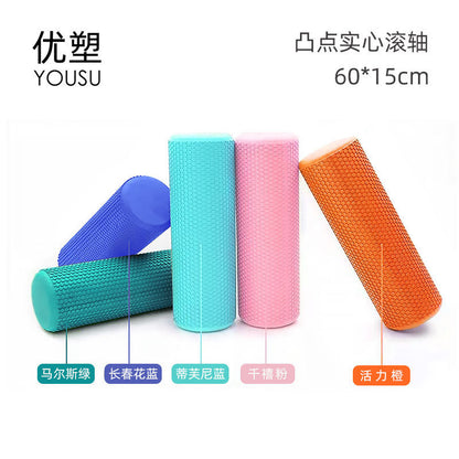 Solid yoga column muscle relaxation 3D solid eva foam roller 90cm foam fitness shaft - image 4