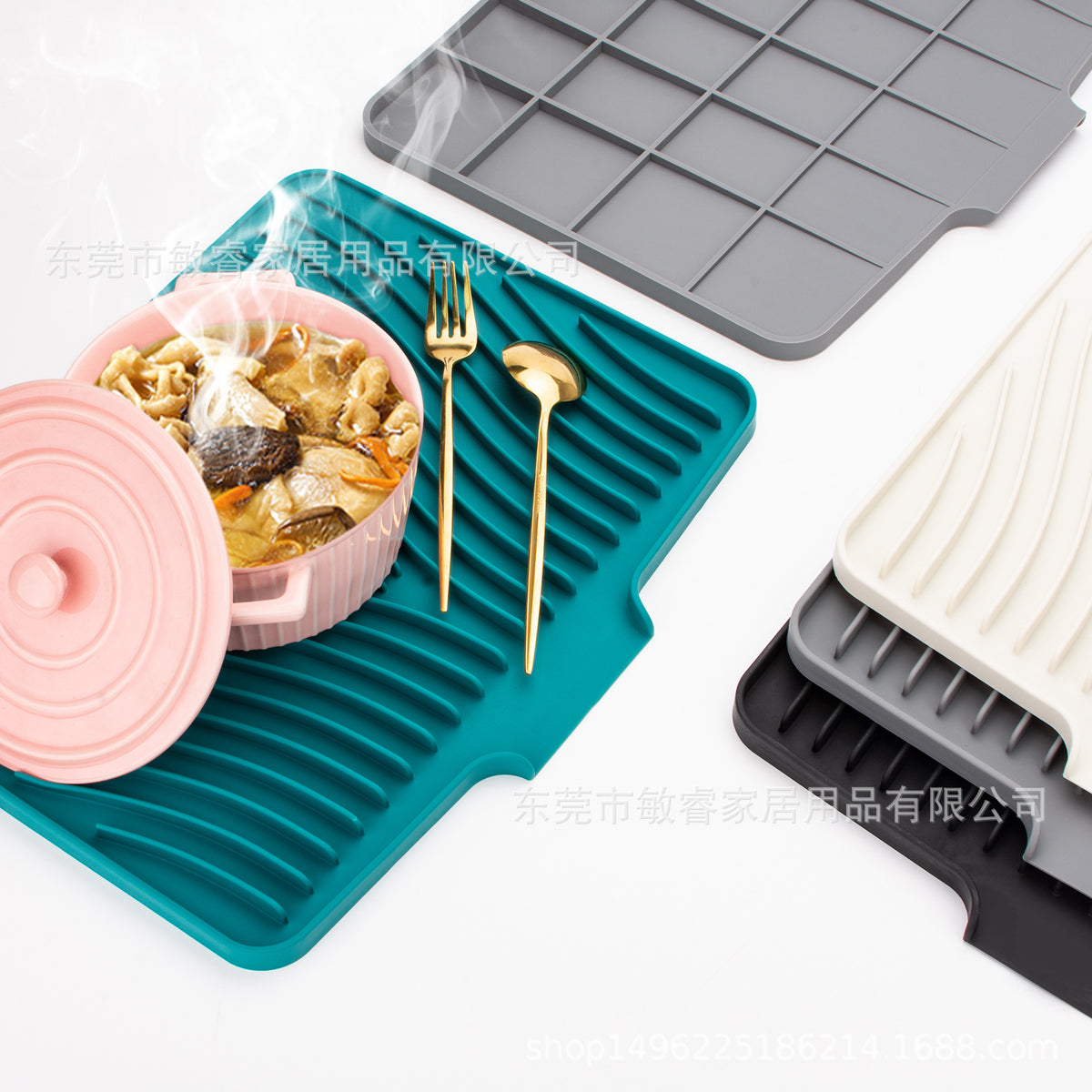 Amazon's New Silicone Drainage Slope Plate Drying Mat, Simple Dish Drying Filter Heat Insulation Mat - image 2