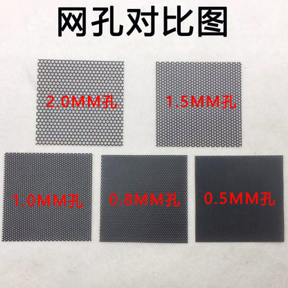 Black PVC dust-proof net punched mesh plate plastic net computer host filter chassis fan heat dissipation net cover 30CM - image 3