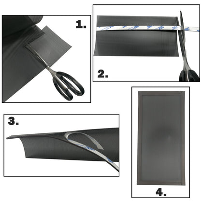 Black PVC dust-proof net punched mesh plate plastic net computer host filter chassis fan heat dissipation net cover 30CM - image 4