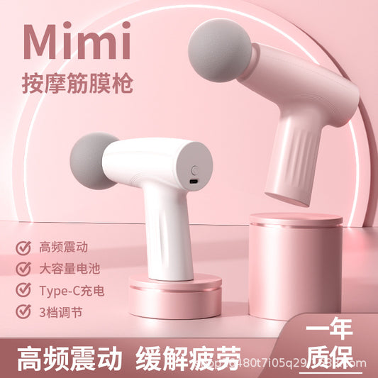 Cross-border mini charging electric fascial gun mini portable relief relaxation muscle massager small ladies household neck - image 1