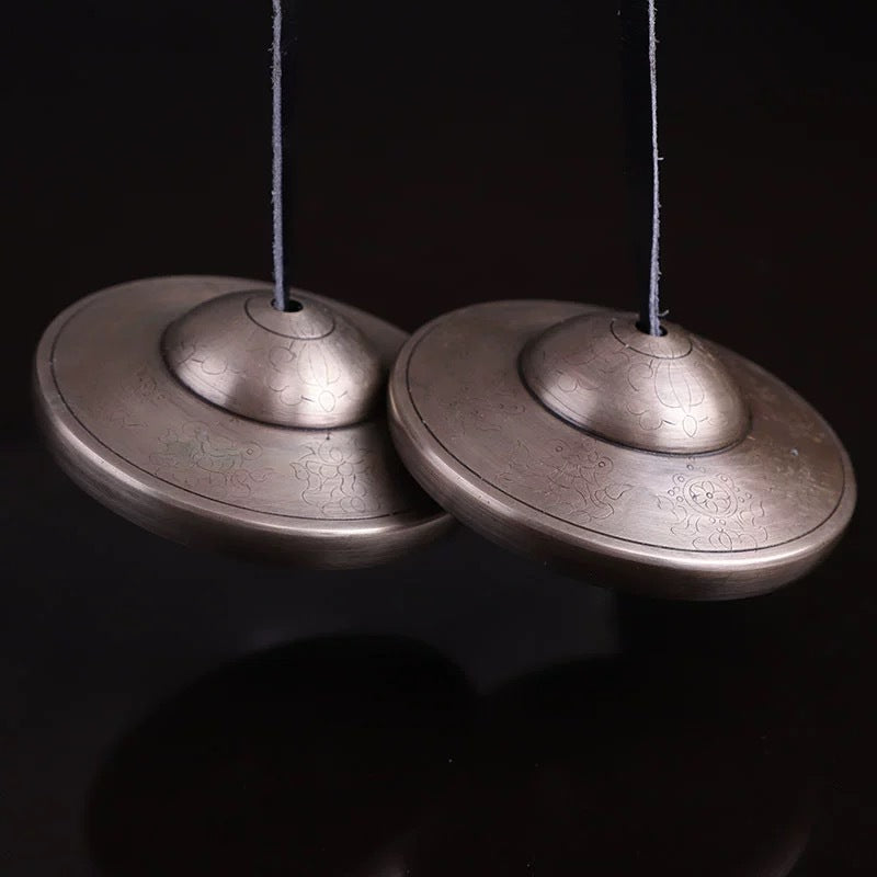 Premium Nepalese Handcrafted Bronze Chimes, Meditation Yoga Sound Therapy Awakening Instrument, Ritual Bell, Cymbal - image 3