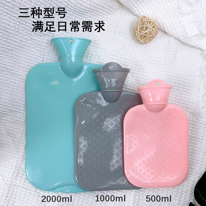 Manufacturer Wholesale Hot Water Bottle with Water-Filled Inner Bladder, Thickened Explosion-Proof Pvc Hot Water Bag, Large Size Hot Compress Hand Warmer - image 1