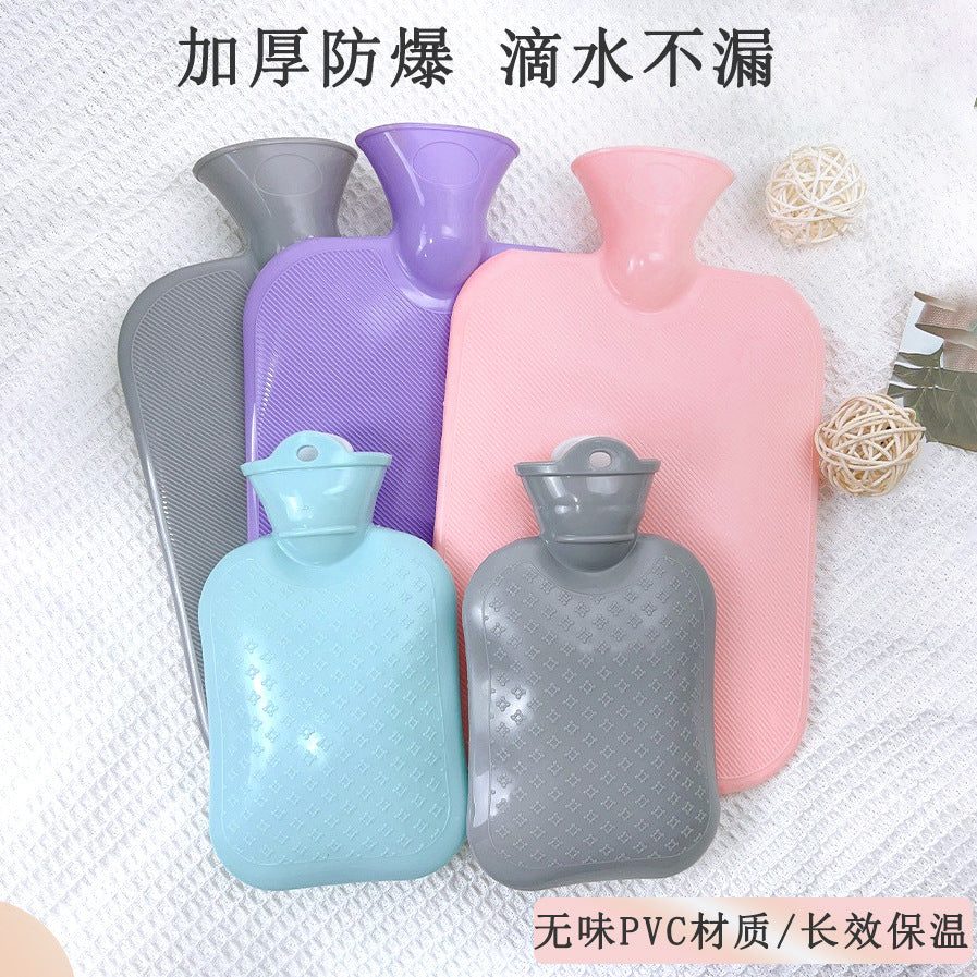 Manufacturer Wholesale Hot Water Bottle with Water-Filled Inner Bladder, Thickened Explosion-Proof Pvc Hot Water Bag, Large Size Hot Compress Hand Warmer - image 2