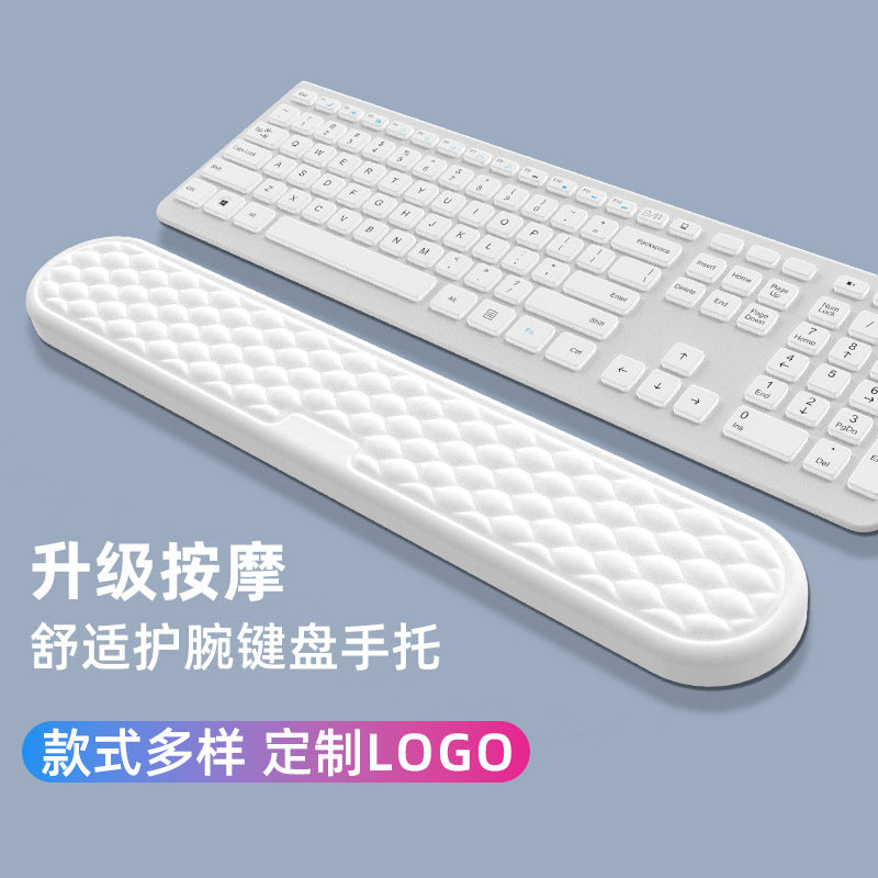 Cross-border new water ripple wristband keyboard wrist support memory foam massage PU non-slip office keyboard hand support - image 1