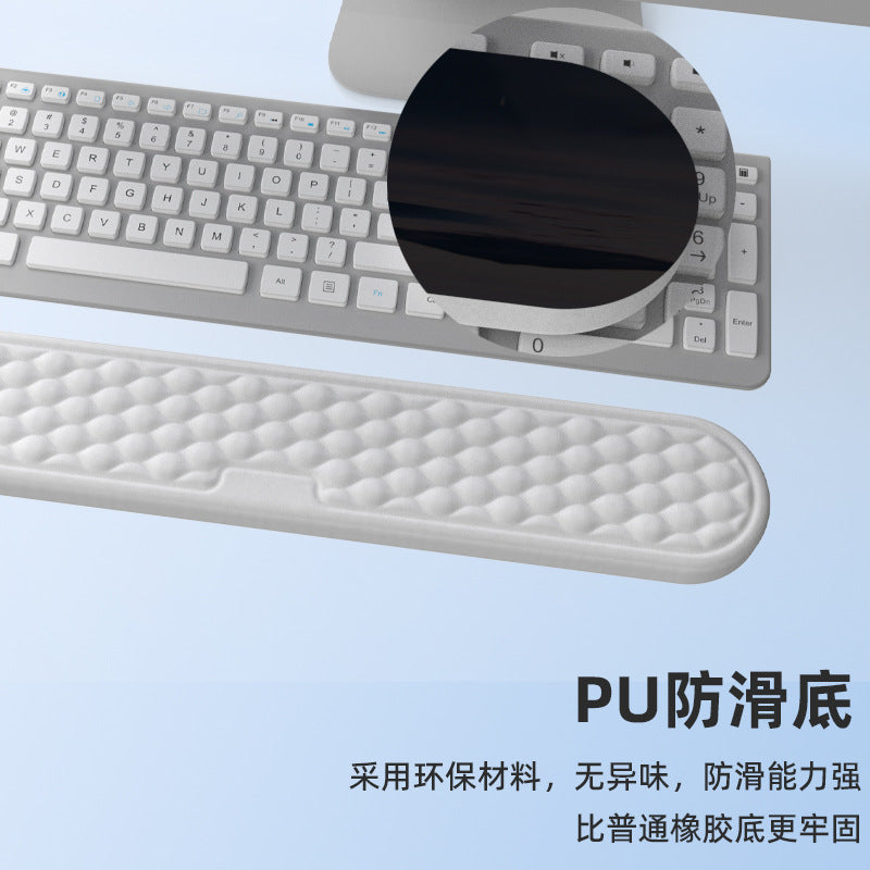 Cross-border new water ripple wristband keyboard wrist support memory foam massage PU non-slip office keyboard hand support - image 2