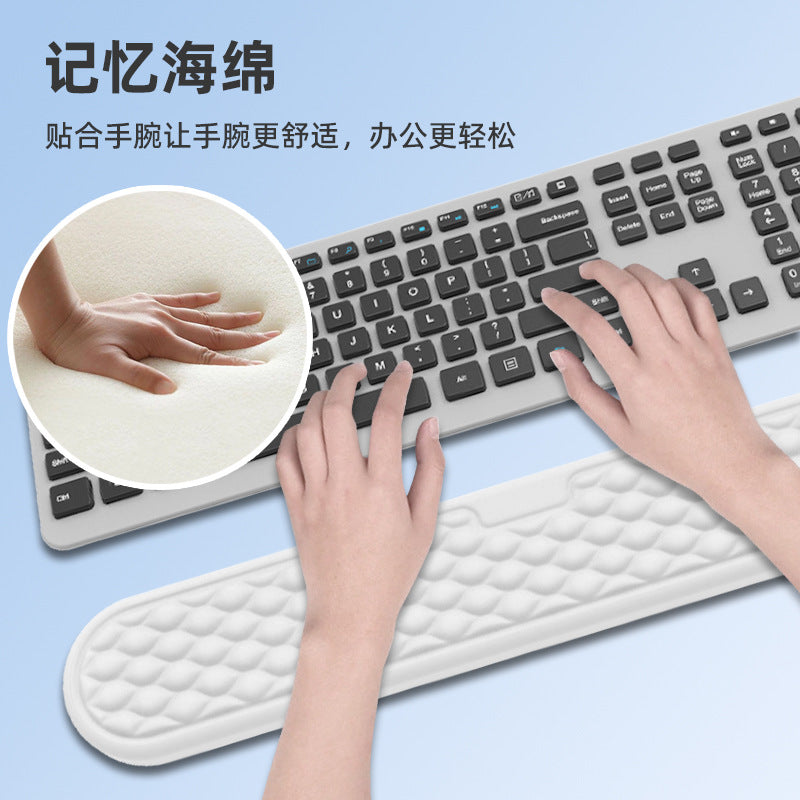 Cross-border new water ripple wristband keyboard wrist support memory foam massage PU non-slip office keyboard hand support - image 3