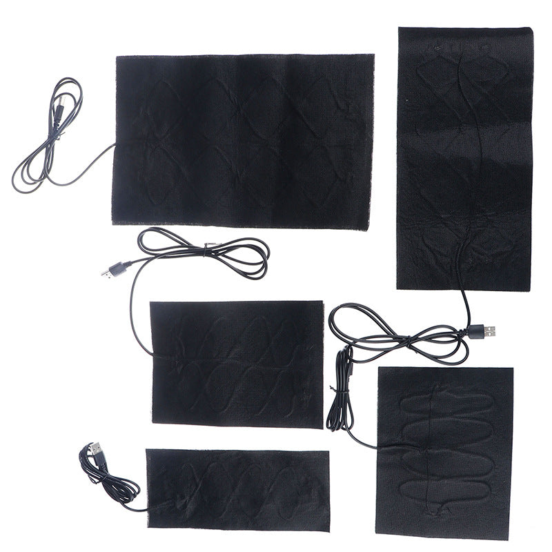 In stock temperature control USB high temperature heating sheet carbon fiber far infrared heating sheet waist and knee pad cushion heating sheet - image 1