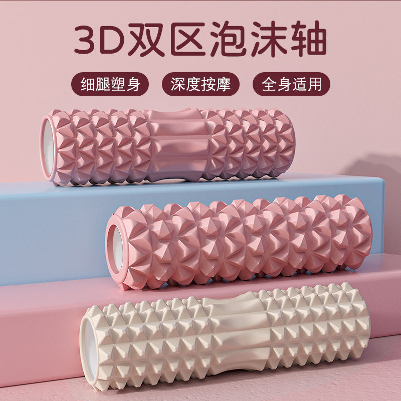 Foam Roller Yoga Column Solid Type Roller Auxiliary Massage Muscle Relaxation Massage Stick Sports Fitness Leg Beauty Tool - image 2