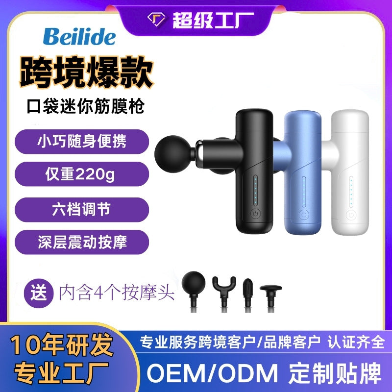 Muscle Massage Gun Sam Flat Replacement Multi-Level Adjustment Portable Flap Pocket Pants Electric Mini Fascia Gun Fitness Massager for Women - image 1