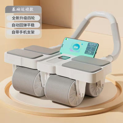Cross-border new four-wheel elbow support abdominal wheel four-elbow abdominal muscle wheel rebound belly rolling wheel flat support abdominal trainer thin belly - image 3