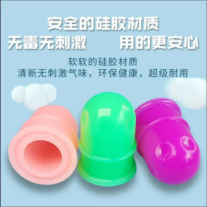 Children's scraping silicone honey Bud jar household cupping massager sucking silicone jar small children massage thumb cupping - image 1