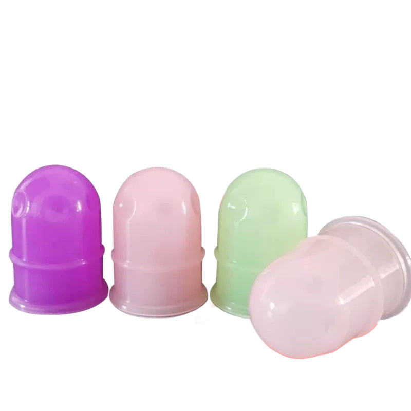 Children's scraping silicone honey Bud jar household cupping massager sucking silicone jar small children massage thumb cupping - image 5