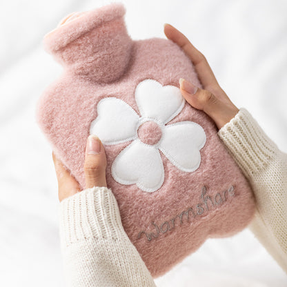 Cross-Border Hot Water Bottle Filled with Water for Women, Plush Hot Compress, Belly Warmer, Flushed Hot Water Bottle, Explosion-Proof Filled with Water, Student Hand Warmer - image 1